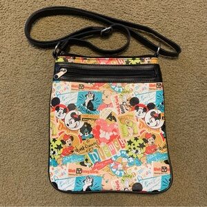 Authentic Disney Parks Vintage Disney Collage Print Handbag/Purse/Satchel